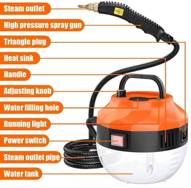 Alt view image 6 of 7 - 3800W Heavy-Duty High Pressure Steam Cleaner Household Car Cleaning Machine