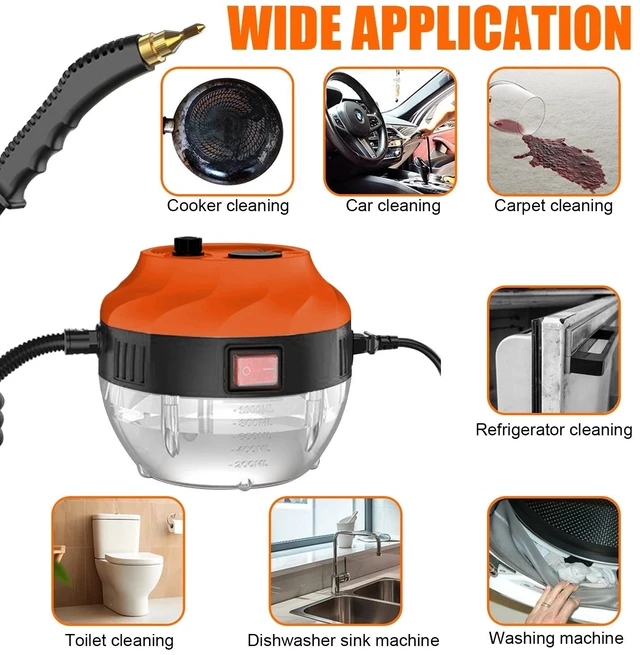 Alt view image 2 of 7 - 3800W Heavy-Duty High Pressure Steam Cleaner Household Car Cleaning Machine