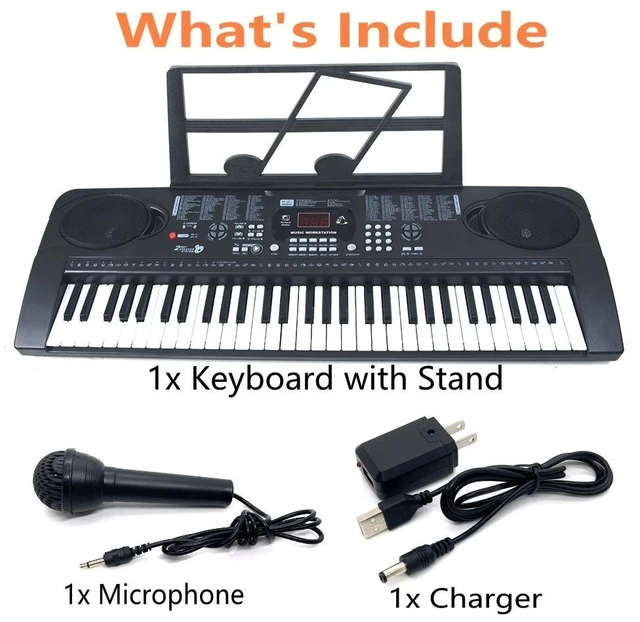 Alt view image 2 of 7 - 61 Key Music Electronic Keyboard Electric Digital Piano Organ Kids Xmas Gift