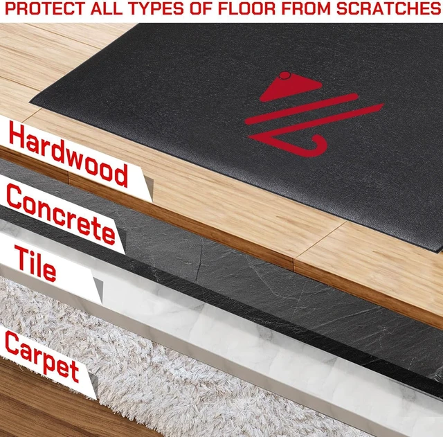 Alt view image 6 of 7 - BUCKLOS Treadmill Mat for Hardwood Floors/Carpet/Tile 6mm Thick - Exercise Equipment Mats for Peloton/Nordictrack Indoor Cycling Under Floor/Hard Wood/Concrete Protect