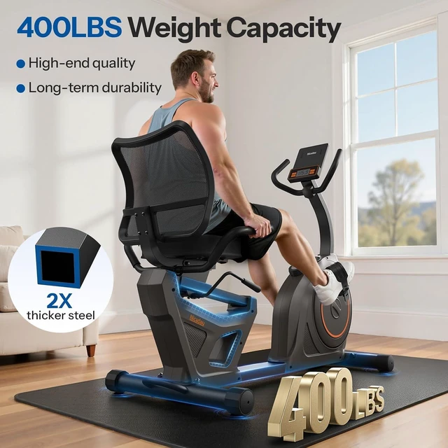 Alt view image 4 of 7 - Niceday Recumbent Exercise Bike for Home Stationary Bike with APP Training
