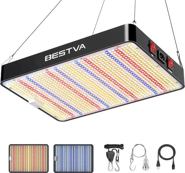 Main image of BESTVA DC2000 LED Grow Light, Full Spectrum Grow Lights for Indoor Plants with Veg & Bloom Switches, Quiet Cooling Fan, for Seedling Veg Bloom All Growth Stages