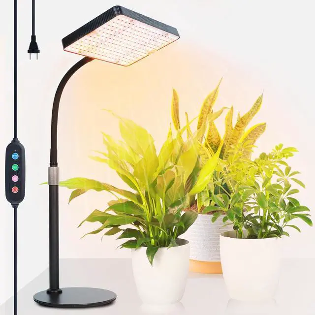 Main image of 2026 Desk Grow Light, Bright Full Spectrum Grow Lights for Indoor Plants, Bonsai, Seed Starting, 4/8/12/16/20H Timer, 25 Watt Power Draw, NO Need Adapter, 16"-24" Height Adjustable
