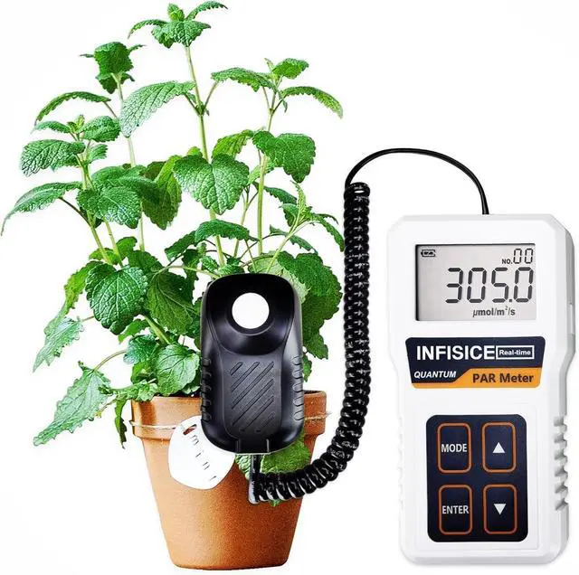 Main image of Grow Light Meter for Plants PAR Meter with Accurate PPFD Measurement, 400700nm Light Tester for Indoor Plants, Hydroponics & Greenhouse (Not Waterproof)