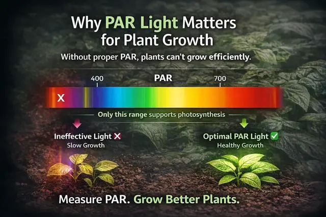 Alt view image 3 of 7 - Grow Light Meter for Plants PAR Meter with Accurate PPFD Measurement, 400700nm Light Tester for Indoor Plants, Hydroponics & Greenhouse (Not Waterproof)