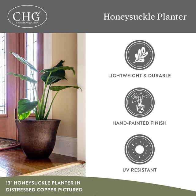 Alt view image 4 of 7 - 15" Honeysuckle Planter in Fossil