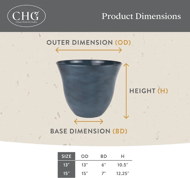 Alt view image 5 of 7 - 15" Honeysuckle Planter in Fossil