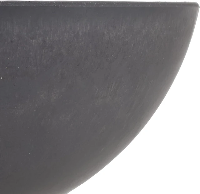 Alt view image 3 of 4 - PSW Pot Collection M30DC 12-inch Plastic/Stone/Wood Composite Low Bowl Planter No Drainage Hole (Drillable), Shallow Indoor/Outer Pot for Succulents, Bonsai, Fairy Gardens, Herbs, Dark Charcoal