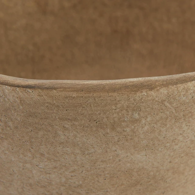 Alt view image 4 of 7 - Creative Co-Op Boho Terracotta Footed Planter with Organic Edge, Matte Taupe