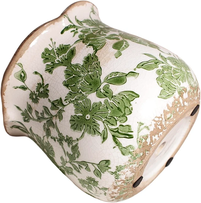 Alt view image 7 of 7 - Tuscan Ceramic Plant Pots, Vintage Planter & Vase with Drainage