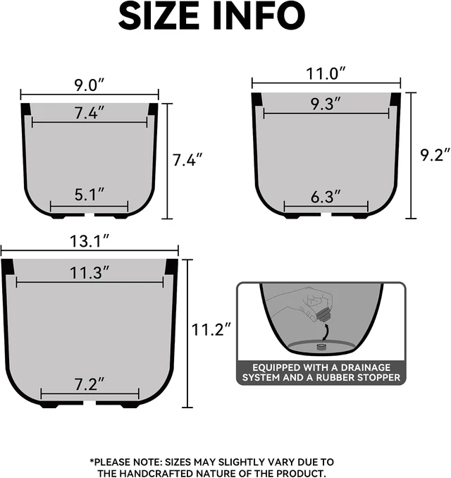 Alt view image 2 of 7 - Kante Accent Round Capsule Black Concrete Planter 11" Dia, Outdoor