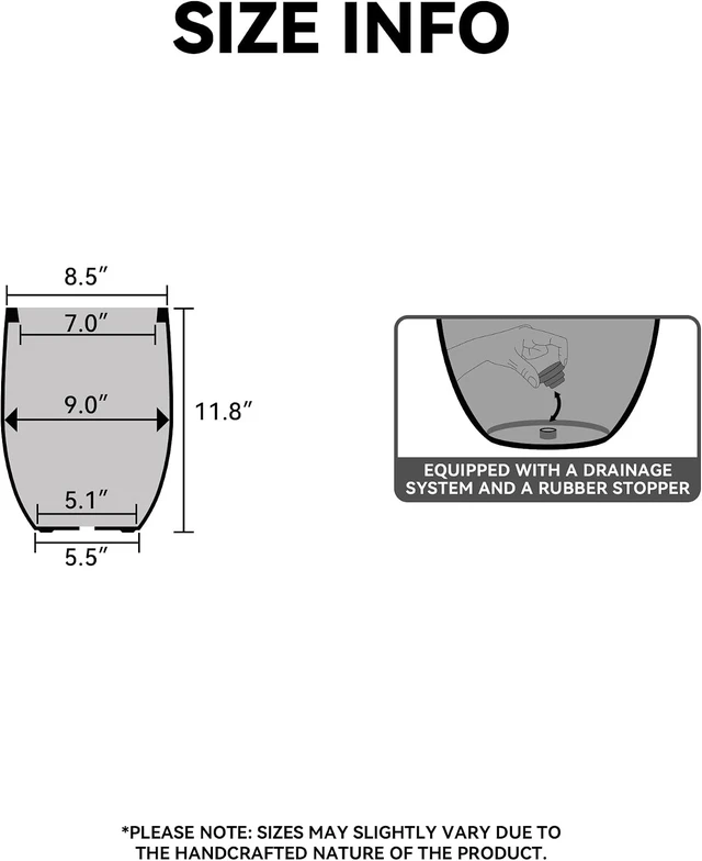 Alt view image 2 of 7 - Kante 11.8" Tall Round Concrete Planter, Modern Curved Design Plant Pot