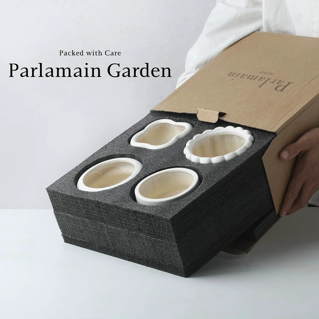 Alt view image 7 of 7 - Ceramic Succulent Pots Set of 4 Small Planters for Indoor Plants 4x4 Inch Decorative Plant Pots Modern Home Decor