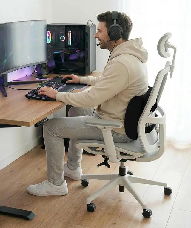 Alt view image 6 of 7 - Everlasting Comfort The Original Lumbar Support Pillow for Office Chair - Improves Posture, Promotes Back Pain Relief - Superior Back Support for Gaming and Desk Chairs - Lumbar Pillow for Car, Couch
