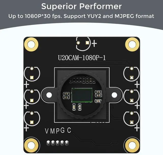 Alt view image 5 of 7 - 1080P USB2.0 UVC Camera, 130° Wide Angle Camera, Plug & Play for PC, Raspberry Pi, Jetson Nano and SBCs. Support Windows, Linux, Android and Mac OS.
