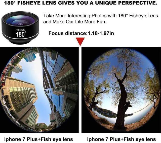 Alt view image 3 of 6 - 180° fisheye Lens for iPhone Samsung Google Android Smartphone,with Clip,Cell Phone Lens,anamorphic Lens,Funny Pictures