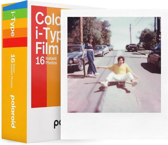 Alt view image 4 of 7 - Polaroid Now 2nd Generation I-Type Instant Camera + Film Bundle - Now Black Camera + 16 Color Photos (6248)- Black | 16 Color Photos (6248)