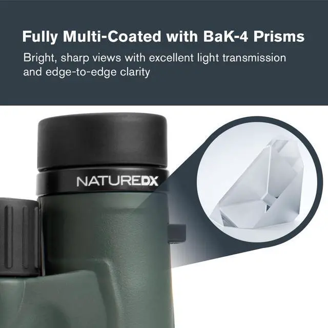 Alt view image 3 of 7 - Celestron Nature DX 10x32 Waterproof Birding Binoculars | 32mm Objective Lenses, 10x Magnification, Wide 7.4° Field of View, Phase-Coated BaK-4 Prisms, Fogproof Construction