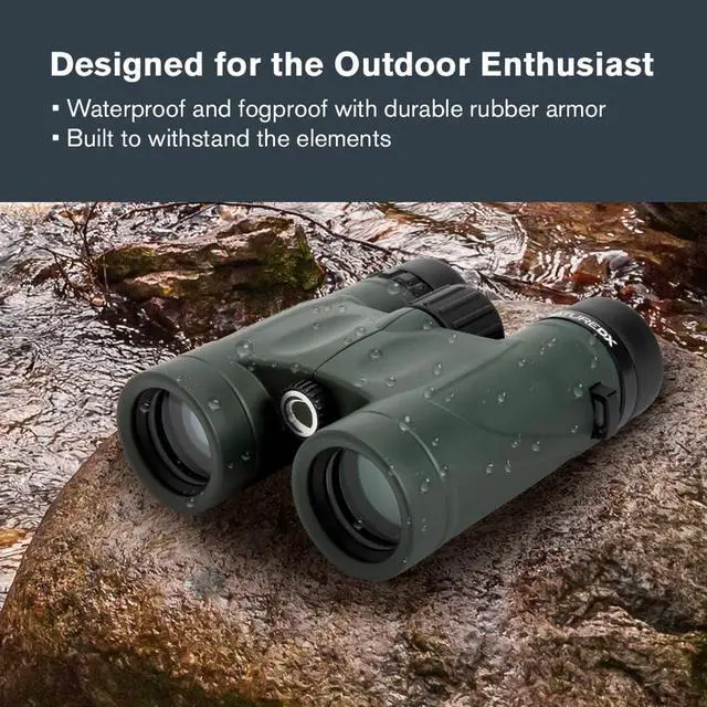 Alt view image 4 of 7 - Celestron Nature DX 10x32 Waterproof Birding Binoculars | 32mm Objective Lenses, 10x Magnification, Wide 7.4° Field of View, Phase-Coated BaK-4 Prisms, Fogproof Construction
