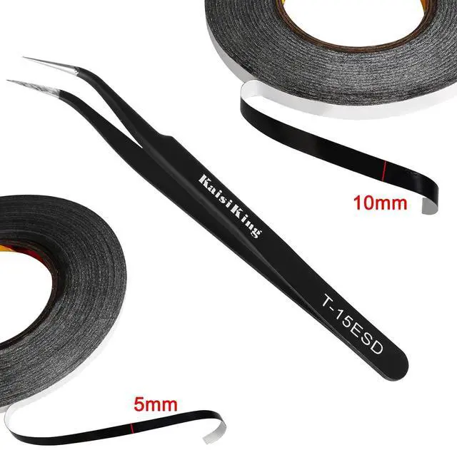 Alt view image 3 of 7 - Kaisiking 5mm / 10mm x 50M Double Sided Adhesive Tape LCD Touch Screen Tape | Phone Repair Tape with 1 Tweezers for Cell Phone, iPad, Tablets, Laptops, Camera, LCD Screen
