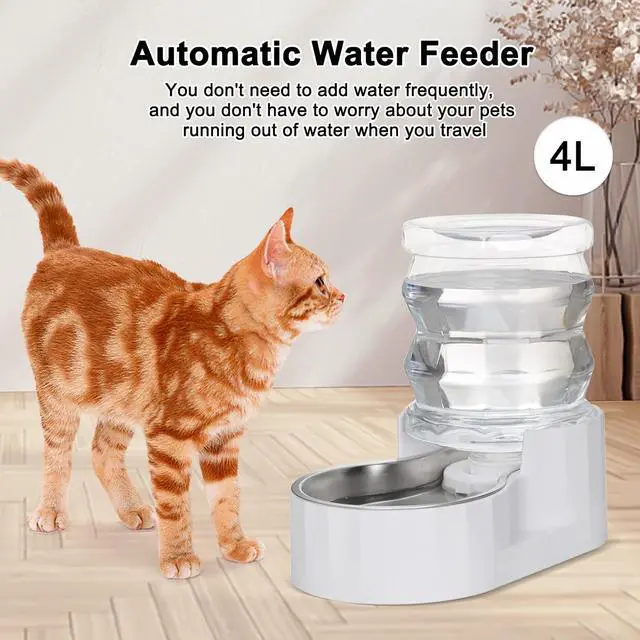 Alt view image 2 of 6 - RIZZARI 4L Gravity Cat Water Dispenser: Filtered Water for Kittens | Apartment-Friendly Size/Cleaner Water Every Day/Perfect for Small Pets/Less Frequent Refills/Quick Daily Cleaning