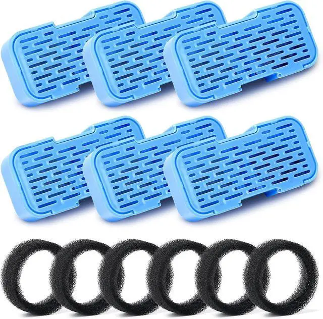 Main image of AOOGITF Official Cat Fountain Filters, 12 Pack (6 Filters + 6 Sponges) - Activated Carbon, Ultra-fine Fiber