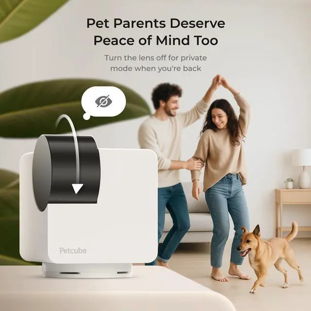 Alt view image 6 of 7 - Petcube Cam 360 Wi-Fi Pan-Tilt Pet Security Camera with App | No subscription required, 1080p HD video, 360° rotation, night vision, AI alerts for dog, cat & home monitoring