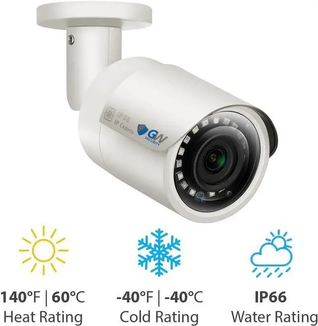Alt view image 4 of 4 - GW Security 5MP IP PoE Outdoor Indoor Security Camera (GW5037IP)