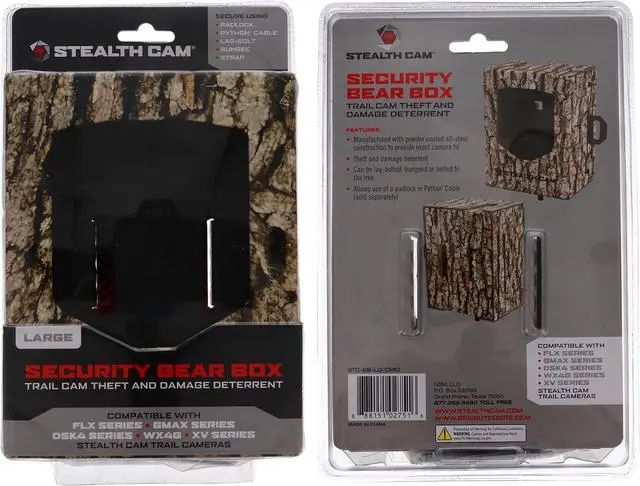 Alt view image 7 of 7 - Stealth CAM Security/Bear Box - Durable Mountable Weather-Resistant Anti-Theft Wildlife Surveillance Game Hunting Trail Camera Protective Heavy-Duty Metal Box