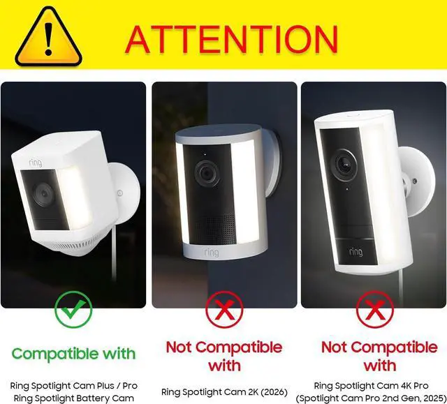 Alt view image 2 of 7 - Fintie Silicone Case for Ring Spotlight Battery Cam, White | Weather Resistant Soft Protective Cover, Dustproof Camera Skin, Hat Brim Design, Easy Slip-On Installation
