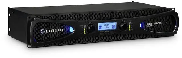 Main image of Crown XLS1002 2-Channel Class D DriveCore Professional Power Amplifier with DSP, Band Pass Filters & Peakx Limiters. XLR/RCA Inputs, 350W at 4 Ohm, PureBand Crossover System. Black