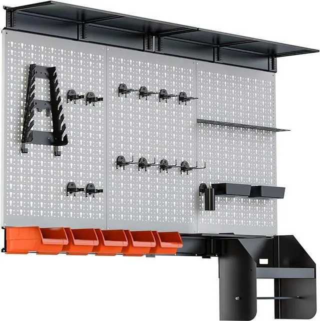 Main image of TORACK Pegboard Wall Organizer Kit 48x24 in, Garage Metal Tool Pegboard
