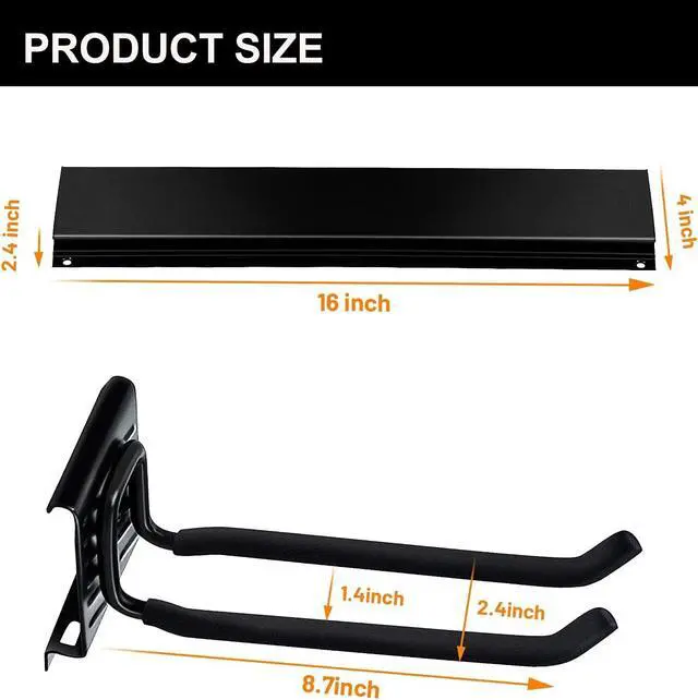 Alt view image 4 of 7 - Wallmaster Garage Storage Organization Wall Mount Folding Chair Hangers