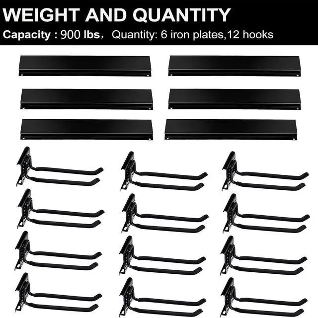 Alt view image 6 of 7 - Wallmaster Garage Storage Organization Wall Mount Folding Chair Hangers