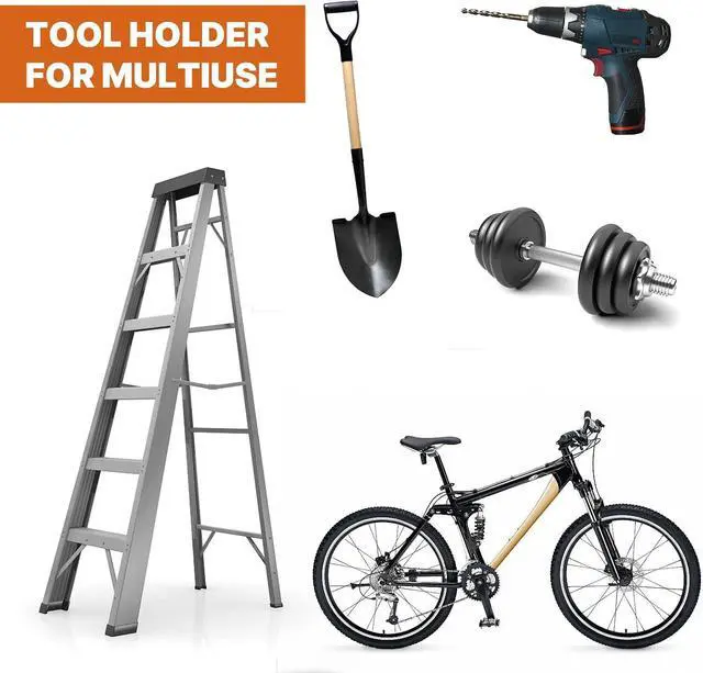 Alt view image 4 of 7 - FLEXI RODS Garage Organization Weed Eater Holder Shed Organizer, Trimmer Rack Garden Power Tool Hanger for Grass Lawn Mower, 2 Pack