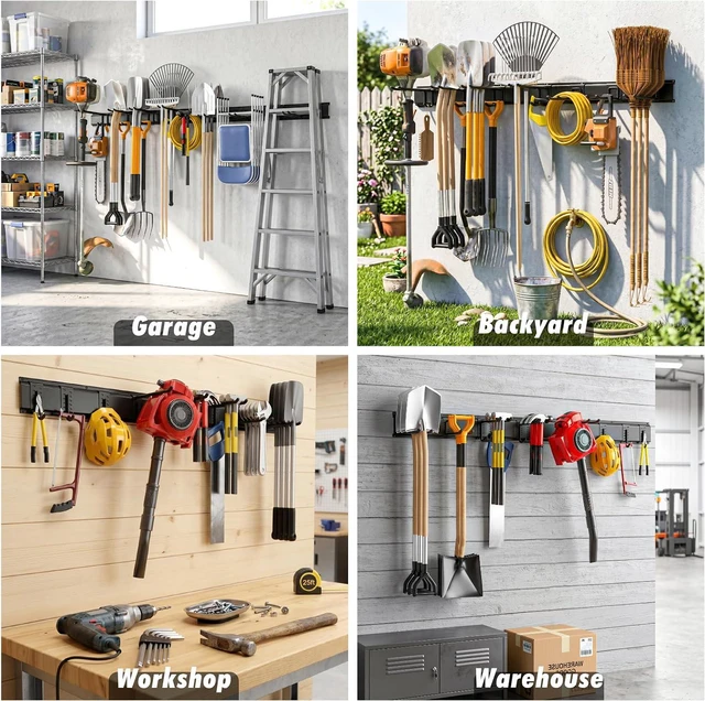Alt view image 7 of 7 - Housolution Garage Wall Organizer 64 Inch - 18Pack Carries 570 lbs