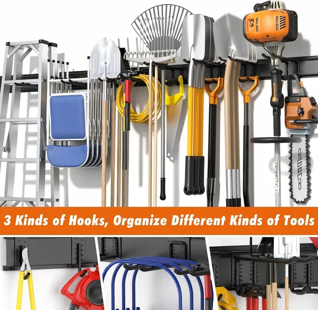 Alt view image 5 of 7 - Housolution Garage Wall Organizer 64 Inch - 18Pack Carries 570 lbs