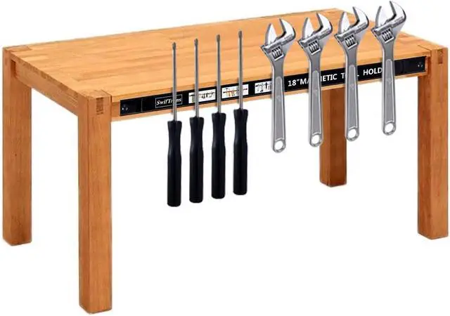 Alt view image 7 of 7 - Magnetic Tool Holder 18 Inch 8 Pack Heavy Duty Magnet Tool Bar Strip Rack Wall Mount