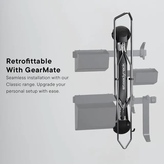 Alt view image 6 of 7 - Steadyrack Swivel Bike Wall Mount, Vertical Mountain Bike Rack, Garage