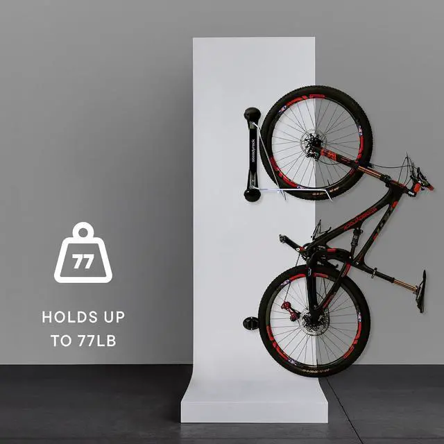 Alt view image 7 of 7 - Steadyrack Swivel Bike Wall Mount, Vertical Mountain Bike Rack, Garage