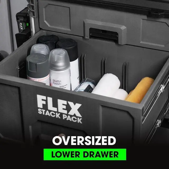 Alt view image 4 of 7 - FLEX STACK PACK Storage System 2-Drawer Tool Box - FS1106