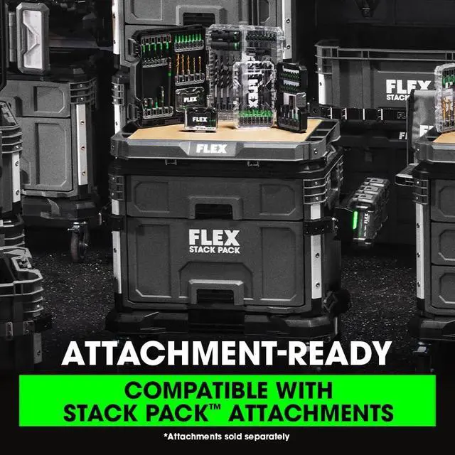 Alt view image 3 of 7 - FLEX STACK PACK Storage System 2-Drawer Tool Box - FS1106