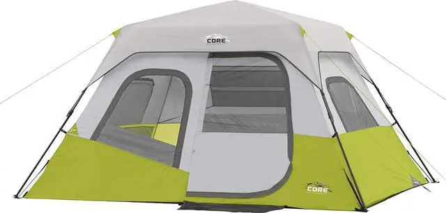 Main image of CORE Instant Cabin Tents | Family Cabin Multi Room Pop Up Tents Car Camping | Included Storage Pockets for Camping Accessories