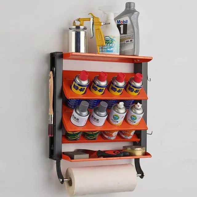 Alt view image 2 of 6 - Wallmaster Spray Can Holder, Wall Mount Paint Bottle Organizer