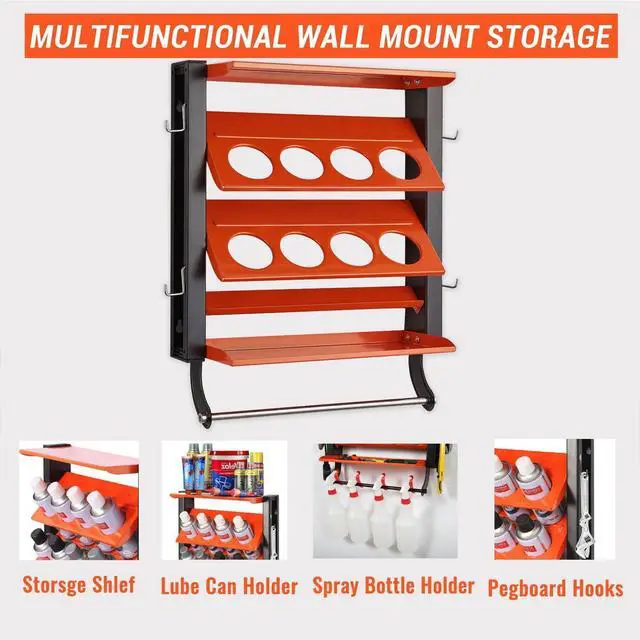 Alt view image 4 of 6 - Wallmaster Spray Can Holder, Wall Mount Paint Bottle Organizer