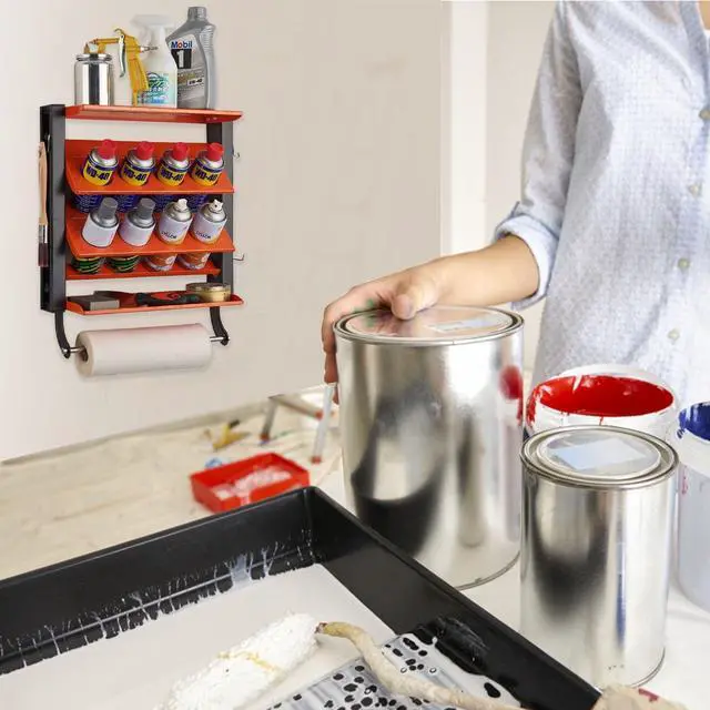 Alt view image 6 of 6 - Wallmaster Spray Can Holder, Wall Mount Paint Bottle Organizer
