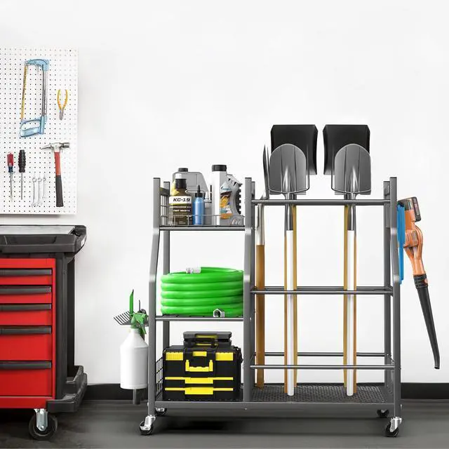 Alt view image 7 of 7 - EVERHANGER Garden Tool Organizer Stand, Garage Tool Storage Organization