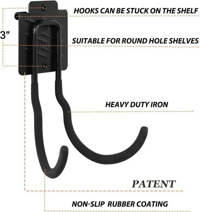 Alt view image 2 of 7 - Wallmaster Boltless Shelving Hooks for 1.5 inch Keyhole Shelving Unit 7 Pcs