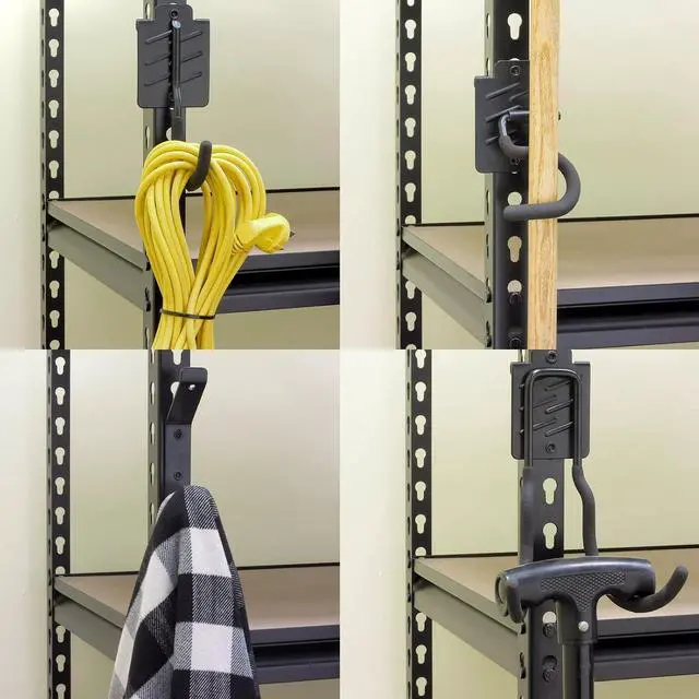 Alt view image 5 of 7 - Wallmaster Boltless Shelving Hooks for 1.5 inch Keyhole Shelving Unit 7 Pcs