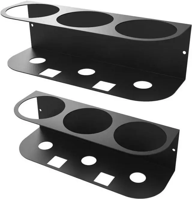 Alt view image 5 of 5 - 2Pcs of 3 Spray Bottles Holder, Steel Wall Mount